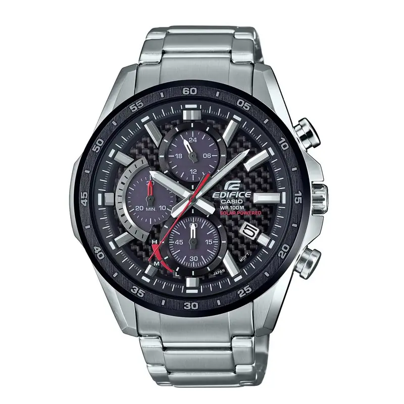 Casio Edifice Eqs-900Db-1Avudf Chronograph Silver Stainless Steel Men's Watch 1