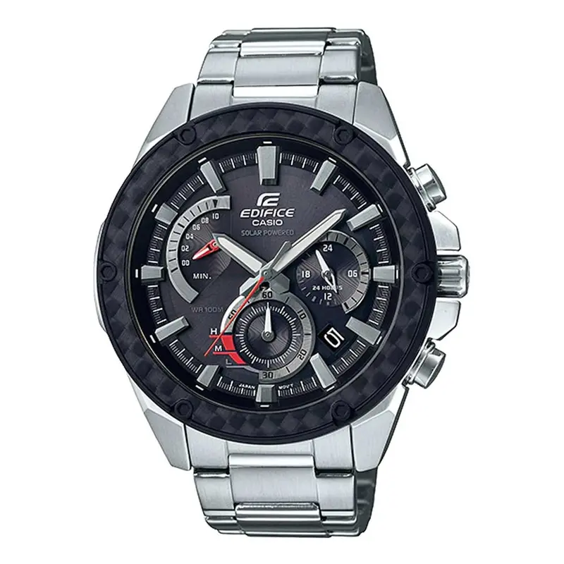 Casio Edifice Eqs-910D-1Avudf Solar Silver Stainless Steel Men's Watch 1