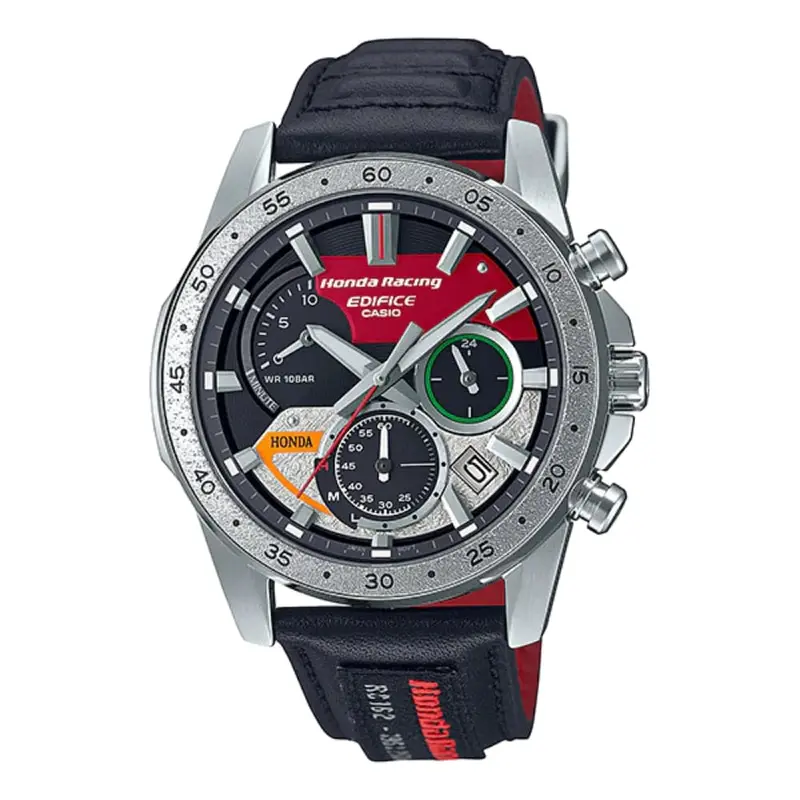 Casio Edifice Eqs-930Hr-1Adr Black Leather Men's Watch 1