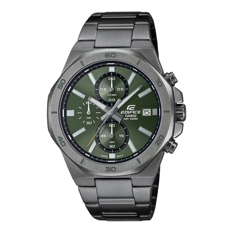 Casio Edifice Gray Stainless Steel Band Men Watch Efv-640Dc-3Avudf 1
