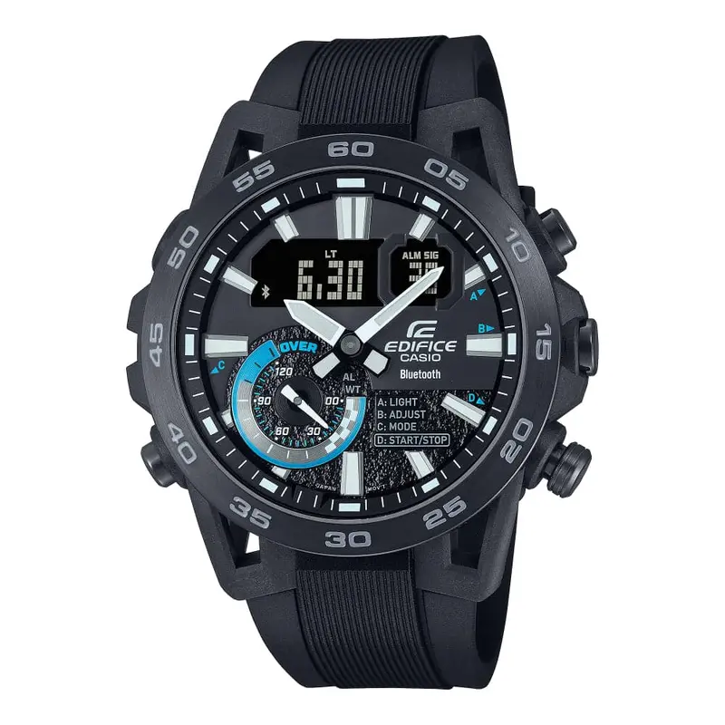 Casio Edifice Smartphone Link Black Resin Strap Men Watch Ecb-40Pb-1Adf-P 1