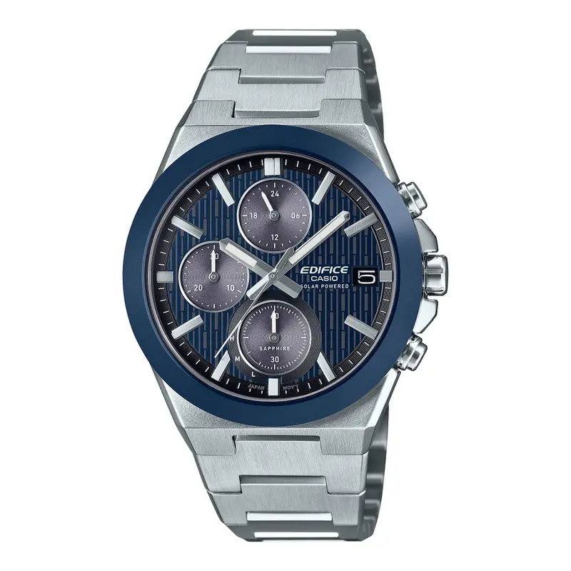 Casio Edifice Solar Powered Stainless Steel Strap Men Watch Efs-S650d Series 1