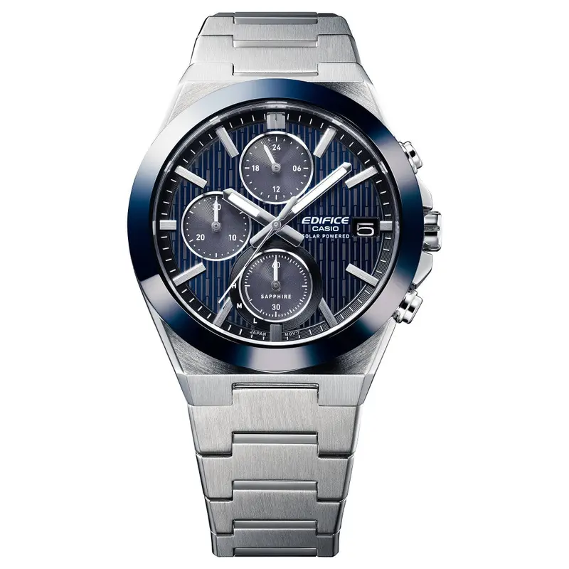 Casio Edifice Solar Powered Stainless Steel Strap Men Watch Efs-S650d Series 2