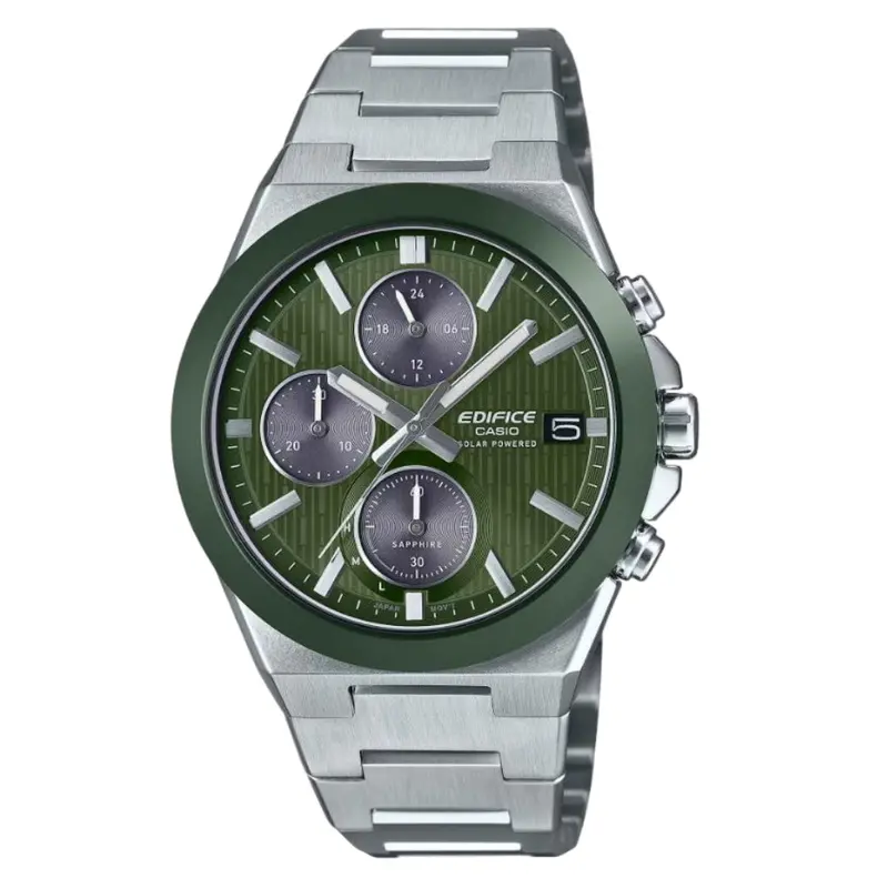 Casio Edifice Solar Powered Stainless Steel Strap Men Watch Efs-S650d Series 2