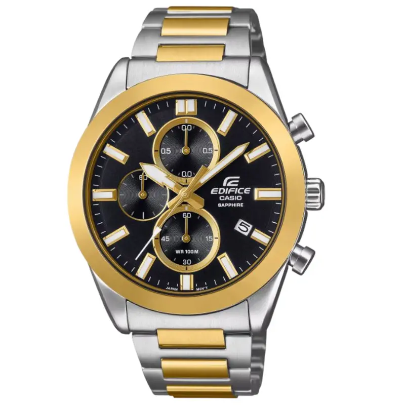 Casio Edifice Two-Tone Stainless Steel Strap Men Watch Efb-710Sg Series 1