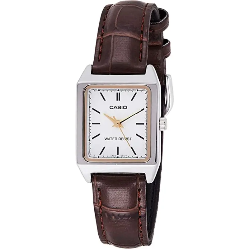 Casio Enticer Brown Leather Strap Women's Watch Ltp-V007l-7E2udf 1