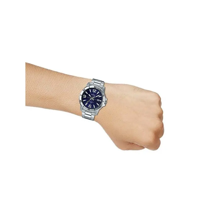 Casio Enticer Chronograph Silver Stainless Steel Strap Men Watch Mtp-Vd01d-2Bvudf-P 2