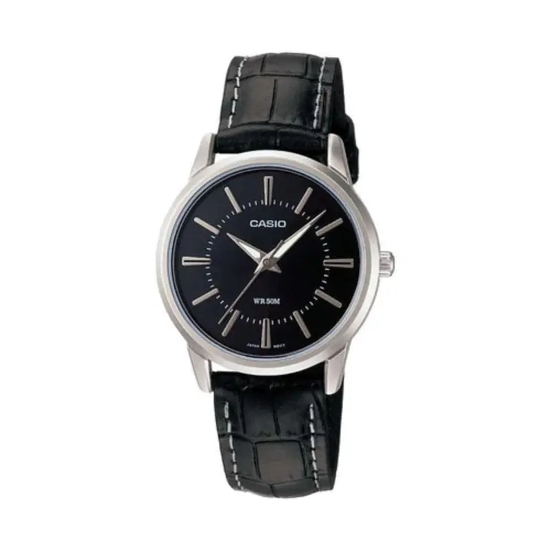 Casio Enticer Ltp-1303L-1Avdf-P Black Leather Women Watch 1