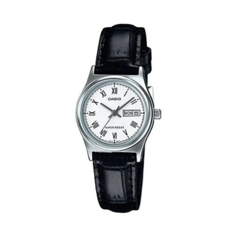 Casio Enticer Ltp-V006l-7Budf-P Black Leather Women Watch 1