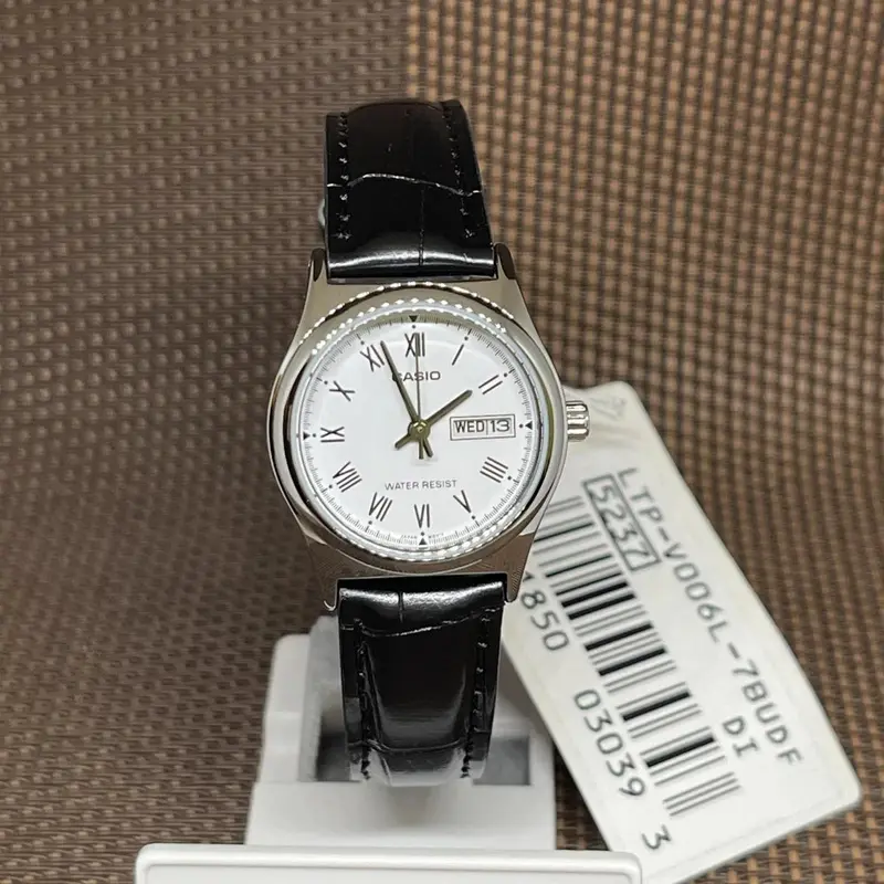 Casio Enticer Ltp-V006l-7Budf-P Black Leather Women Watch 2