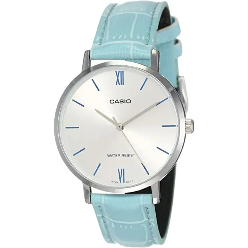 Casio Enticer Ltp-Vt01l-7B3udf-P Blue Leather Women Watch 1