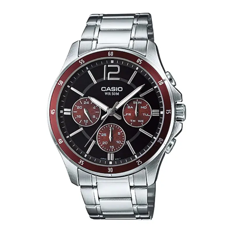 Casio Enticer Mtp-1374D-5Avdf-P Stainless Steel Men Watch 1