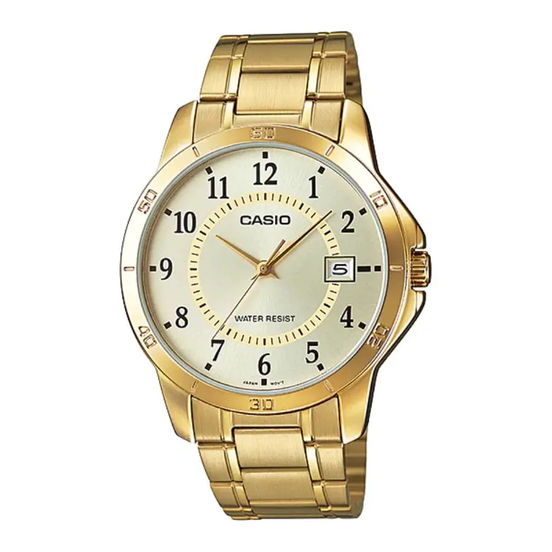 Casio Enticer Mtp-V004g-9Budf-P Gold Stainless Steel Men Watch 1