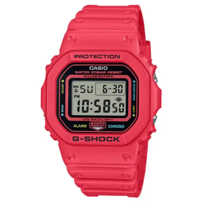 Casio G-Shock 5600 Series Digital Red Resin Strap Men's Watch Dw-5600Ep-4Dr 1