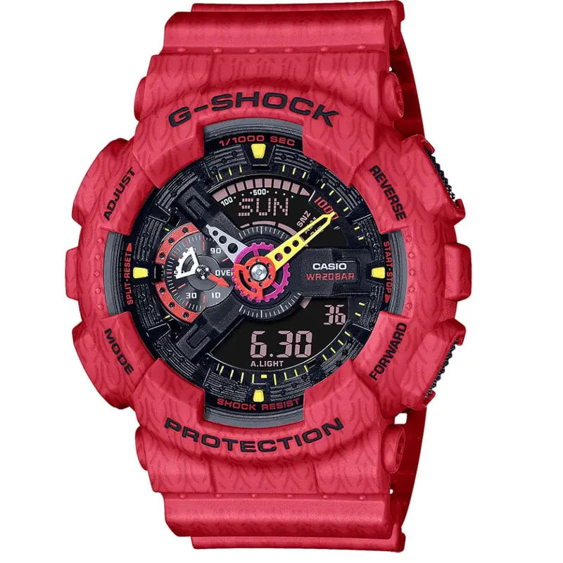Casio G-Shock Analog-Digital Red Resin Strap Men Watch Ga-110Sgh-4Adr-P 1