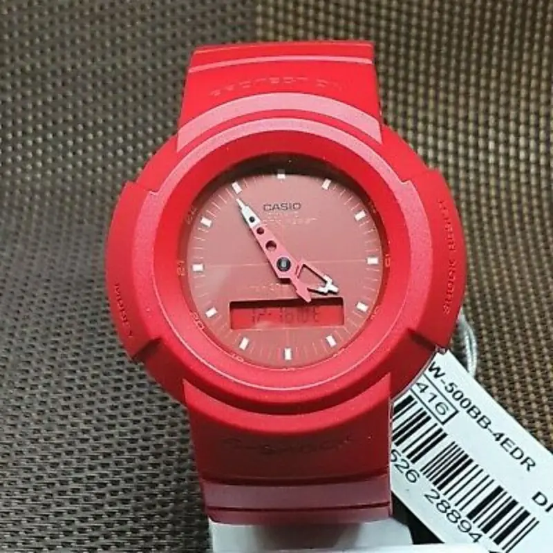 Casio G-Shock Aw-500Bb-4Edr Standard Analog Digital Red Unisex Watch 2