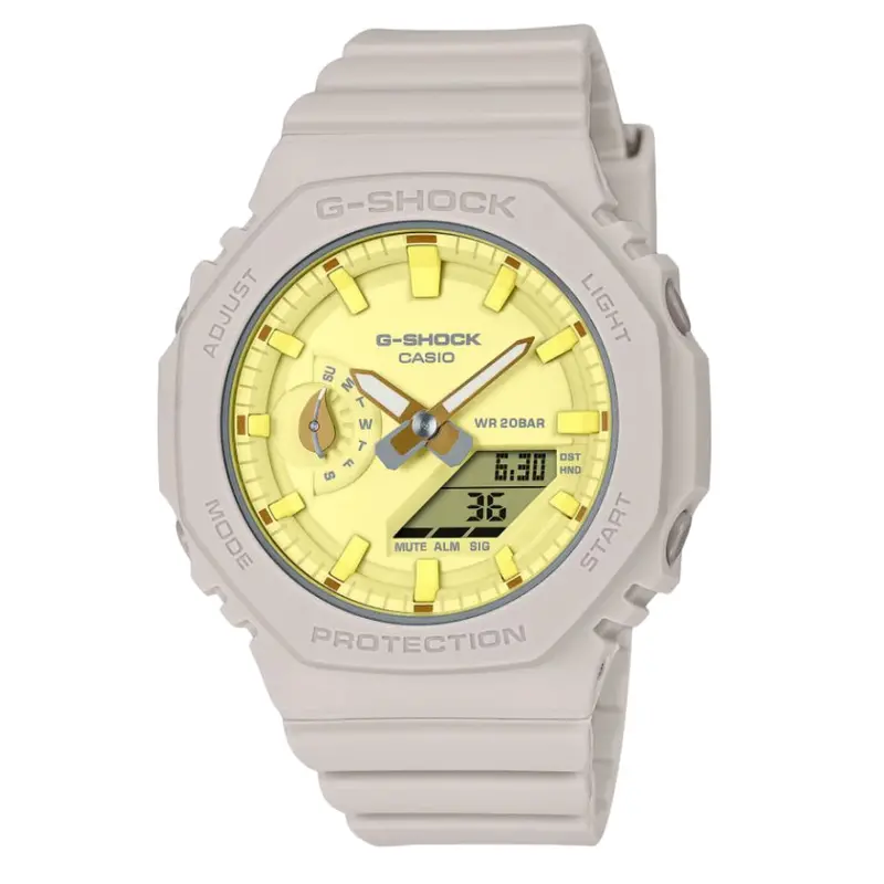 Casio G-Shock Beige Resin Strap Women Watch Gma-S2100nc-4Adr-P 1