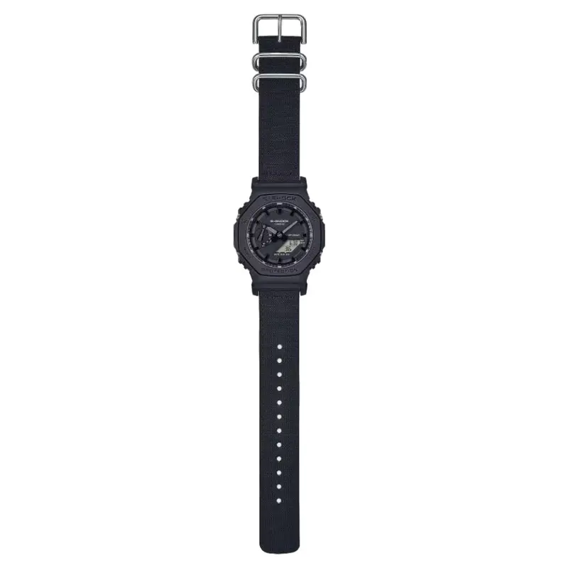 Casio G-Shock Black Cloth Eco Fabric Strap Men Watch Ga-2100Bce-1Adr-P 2