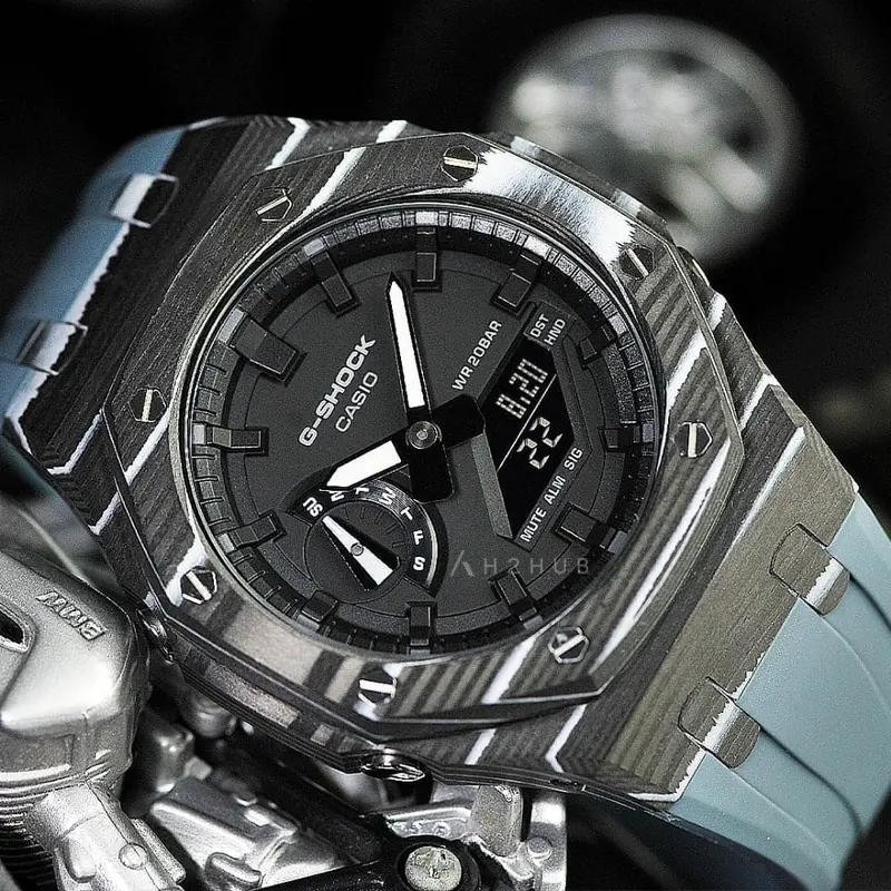 Casio G-Shock Black Dial Gray Resin Strap Men Watch Ga-2100-7Adr-M9 1