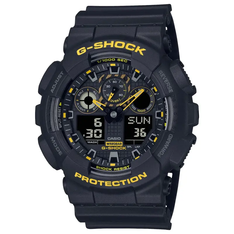 Casio G-Shock Black Dial Resin Strap Men Watch Ga-100Cy-1Adr 1