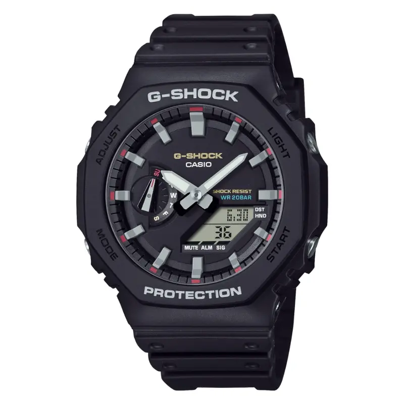 Casio G-Shock Black Resin Strap Unisex Watch Ga-2100Rl-1Adr-P 1