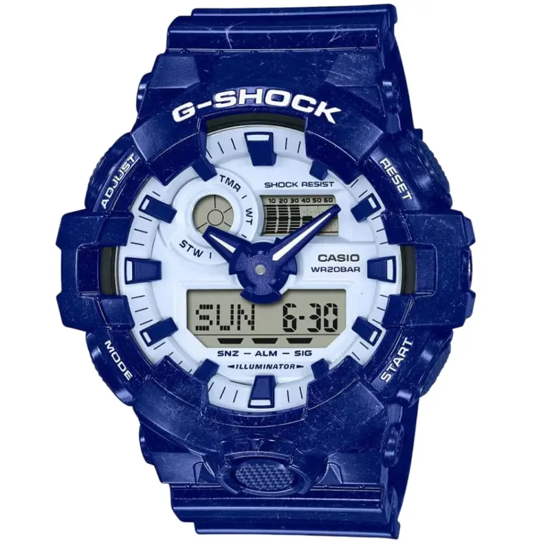 Casio G-Shock Blue Digital-Analogue Resin Strap Men Watch Ga-700Bwp-2Adr 1