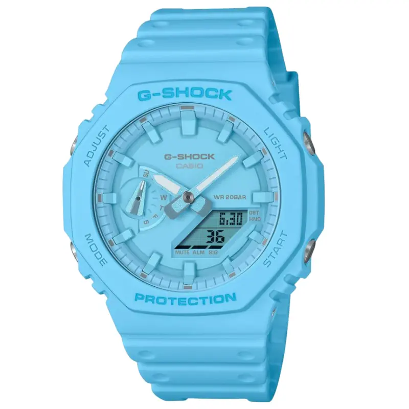 Casio G-Shock Blue Resin Strap Men Watch Ga-2100-2A2dr-P 1