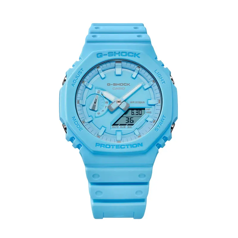 Casio G-Shock Blue Resin Strap Men Watch Ga-2100-2A2dr-P 2