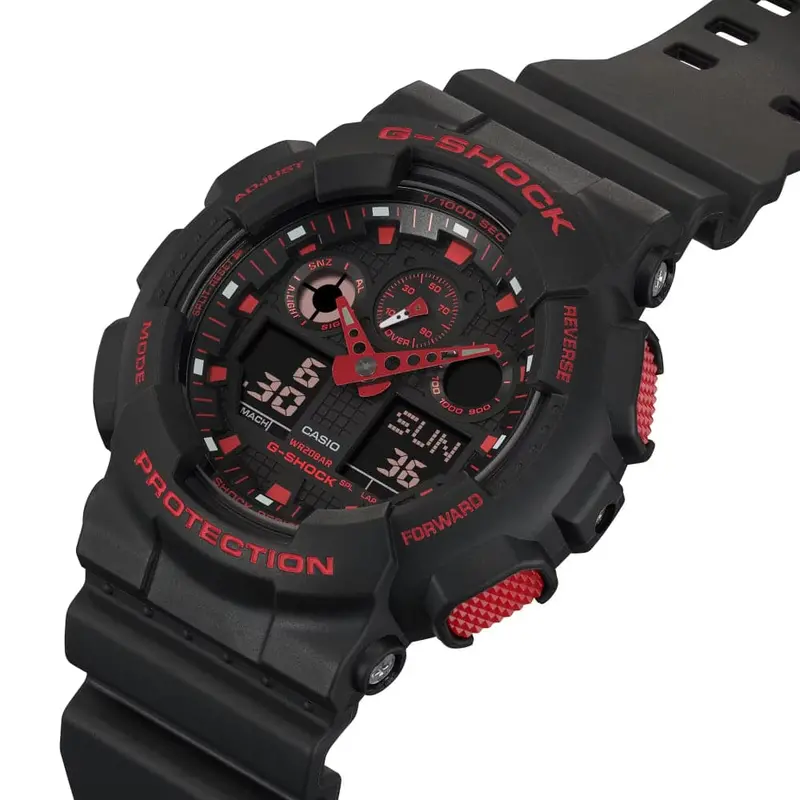 Casio G-Shock Chronograph Black Dial Men Watch Ga-100Bnr-1Adr-P 2