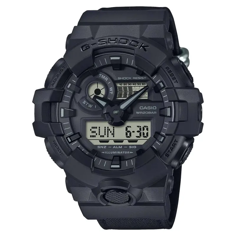 Casio G-Shock Digital Analog Black Resin Strap Shock Resistant Unisex Watch Ga-700Bce-1Adr 1
