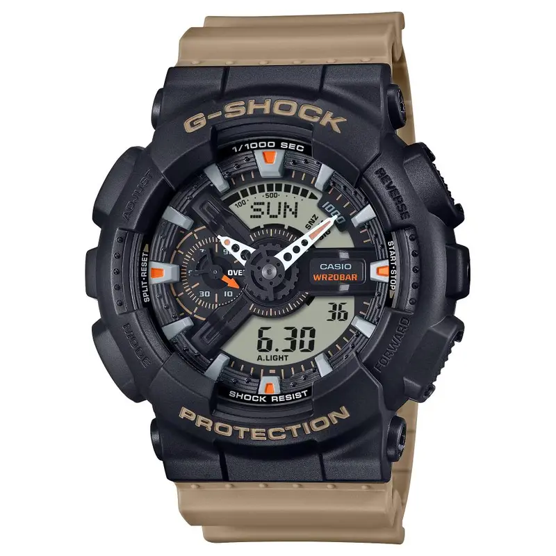 Casio G-Shock Digital-Analog Brown Resin Strap Men's Watch Ga-110Tu-1A5dr 1