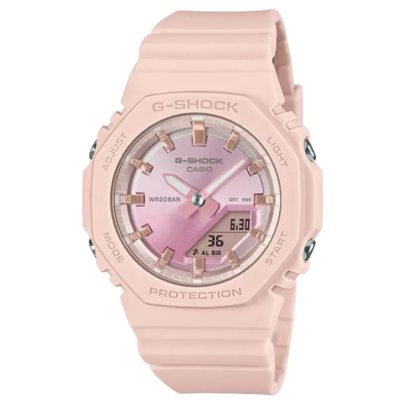 Casio G-Shock Digital Analog Pink Resin Strap Shock Resistant Women's Watch Gma-P2100sg-4Adr-P 1