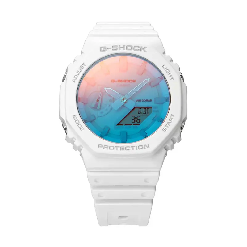 Casio G-Shock Digital Analog White Resin Strap Ga-2100Tl-7Adr-P 2