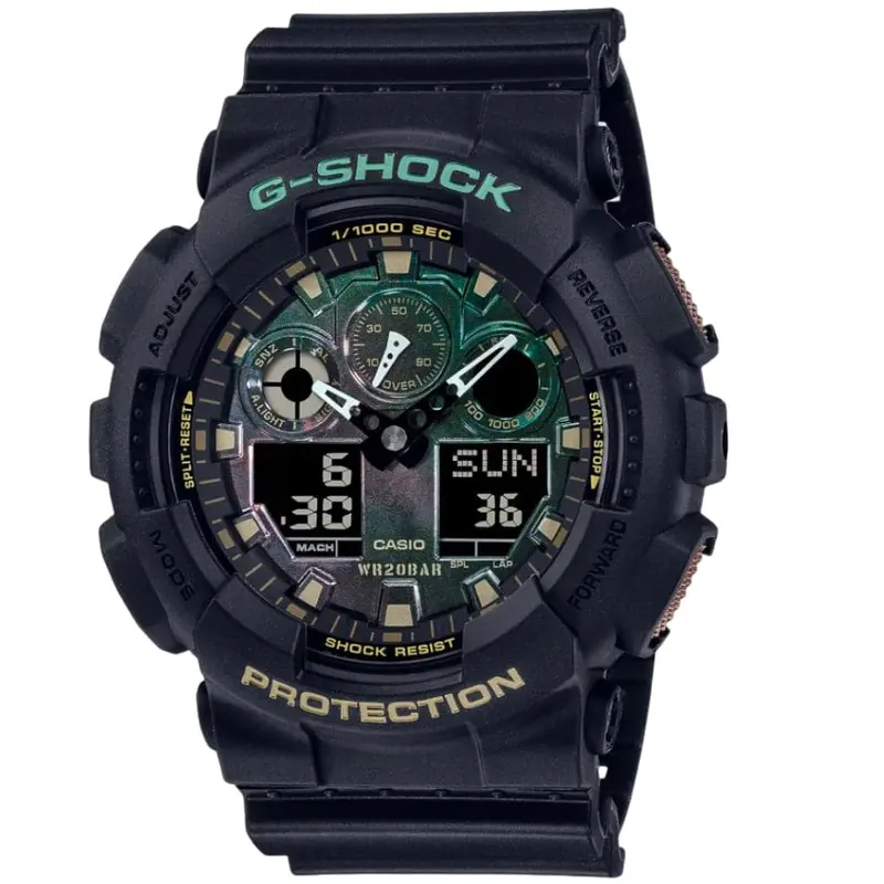 Casio G-Shock Digital-Analogue Black Resin Strap Men Watch Ga-100Rc-1Adr-P 1