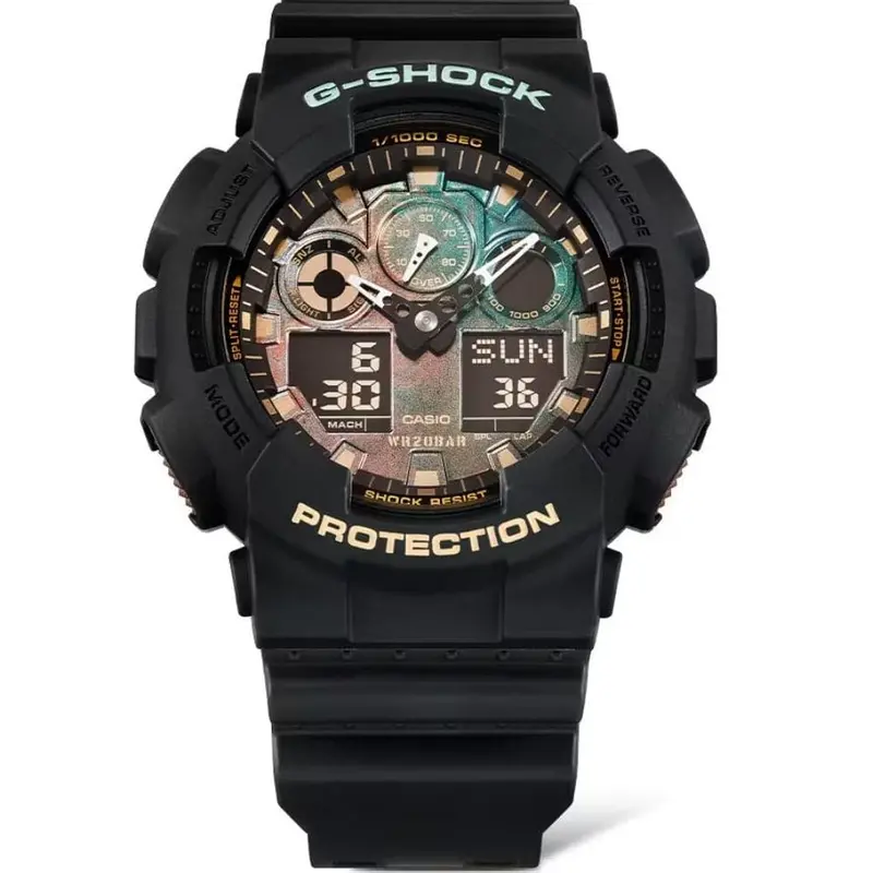 Casio G-Shock Digital-Analogue Black Resin Strap Men Watch Ga-100Rc-1Adr-P 2