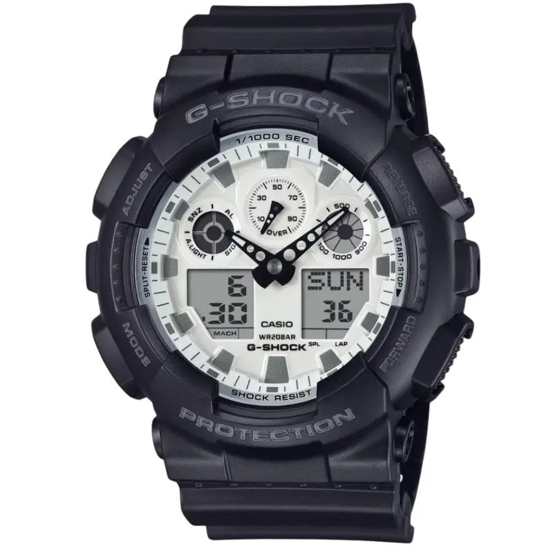 Casio G-Shock Digital-Analogue Black Resin Strap Men Watch Ga-100Wd & Ga-110Wd Series 1