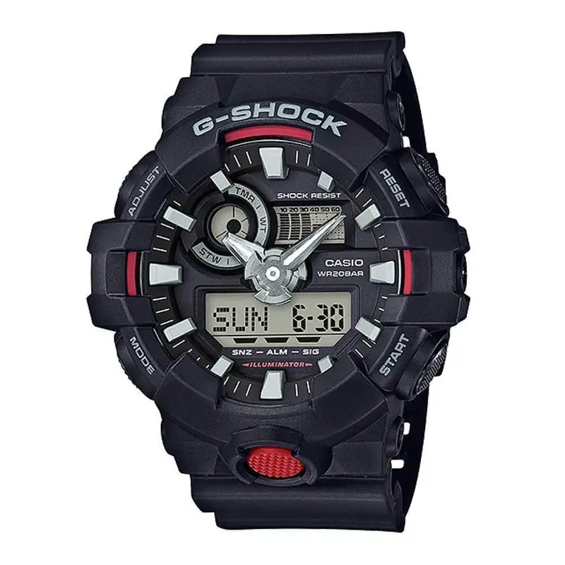 Casio G-Shock Digital-Analogue Black Resin Strap Men Watch Ga-700-1Adr-P 1