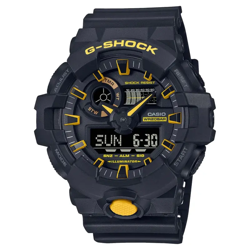 Casio G-Shock Digital-Analogue Black Resin Strap Men Watch Ga-700Cy-1Adr 1