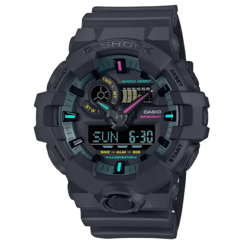 Casio G-Shock Digital-Analogue Black Resin Strap Men Watch Ga-700Mf-1Adr-P 1