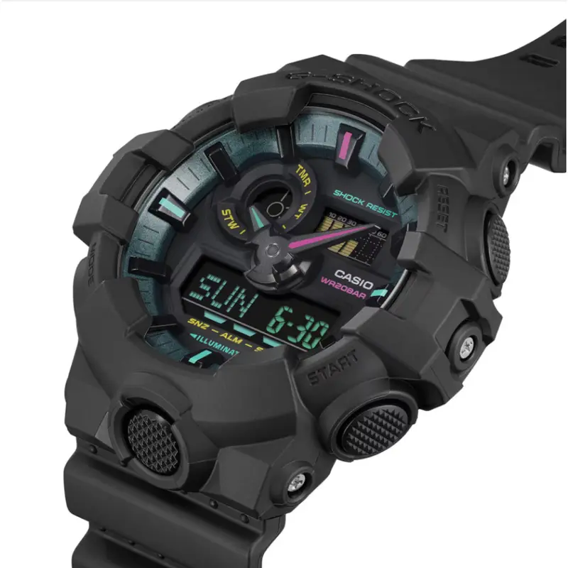 Casio G-Shock Digital-Analogue Black Resin Strap Men Watch Ga-700Mf-1Adr-P 2