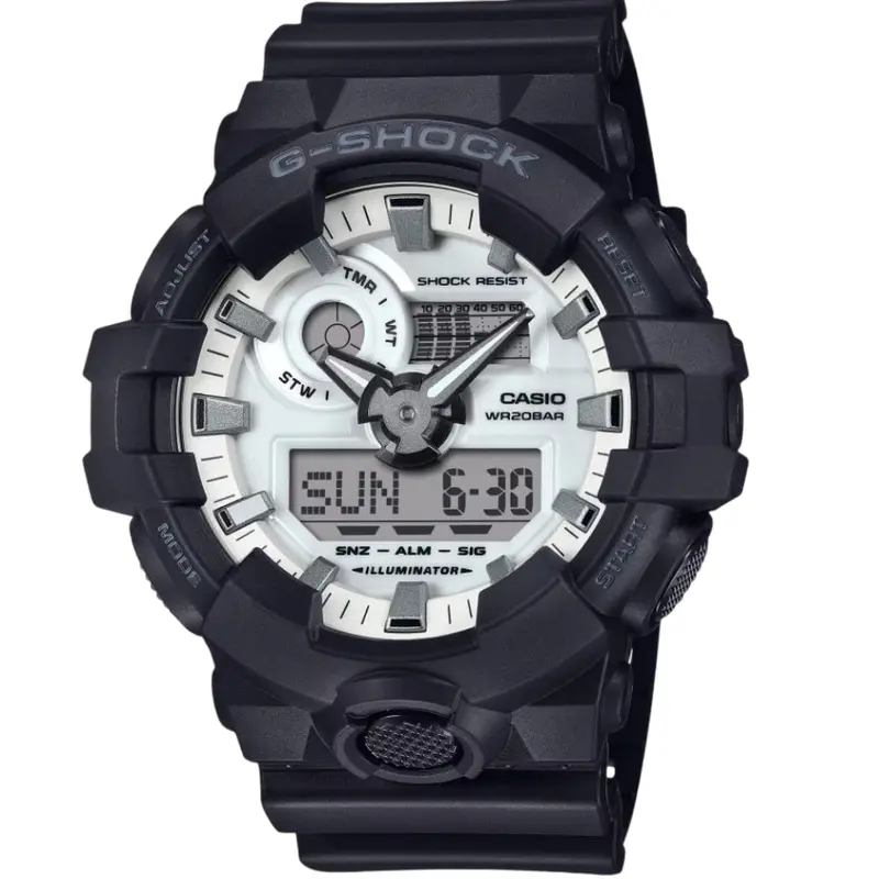 Casio G-Shock Digital-Analogue Black Resin Strap Men Watch Ga-700Wd-1Adr 1