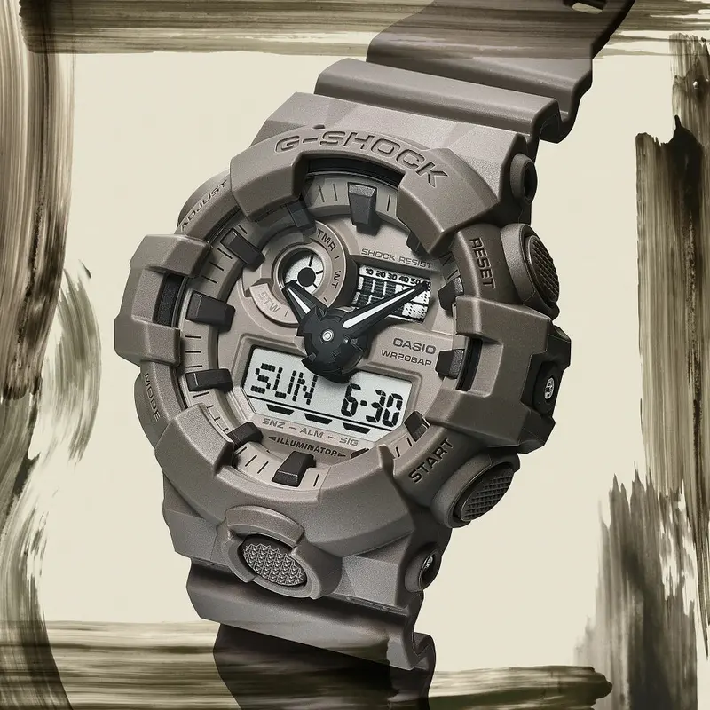 Casio G-Shock Digital-Analogue Brown Resin Strap Men Watch Ga-700Nc-5Adr-P 2