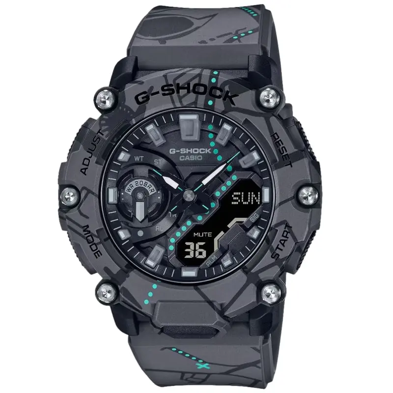 Casio G-Shock Digital-Analogue Gray Resin Strap Men Watch Ga-2200Sby-8Adr 1