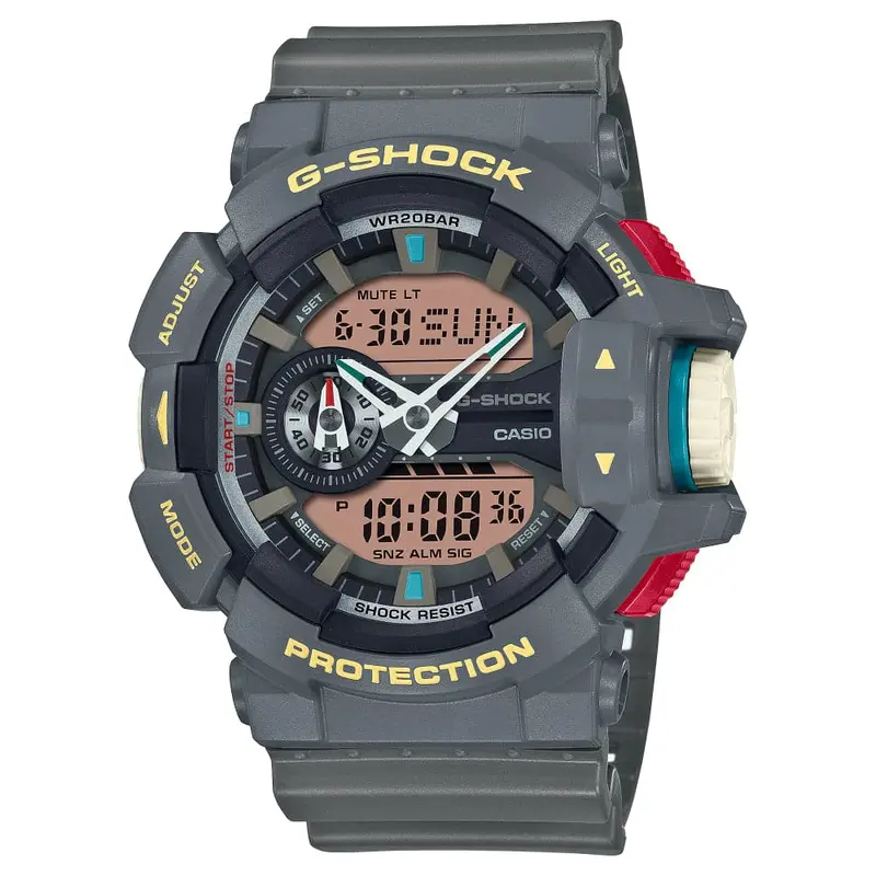 Casio G-Shock Digital-Analogue Gray Resin Strap Men Watch Ga-400Pc-8Adr-P 1