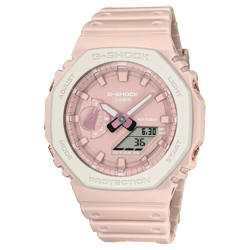 Casio G-Shock Digital-Analogue Pink Resin Strap Women Watch Ga-2110Sl-4A7dr 1