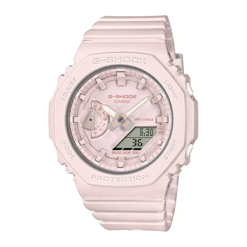 Casio G-Shock Digital-Analogue Pink Resin Strap Women Watch Gma-S2100ba-4Adr-P 1