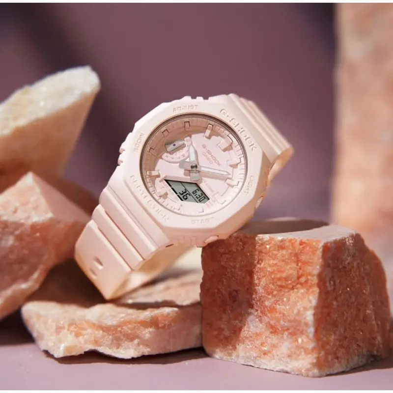 Casio G-Shock Digital-Analogue Pink Resin Strap Women Watch Gma-S2100ba-4Adr-P 2