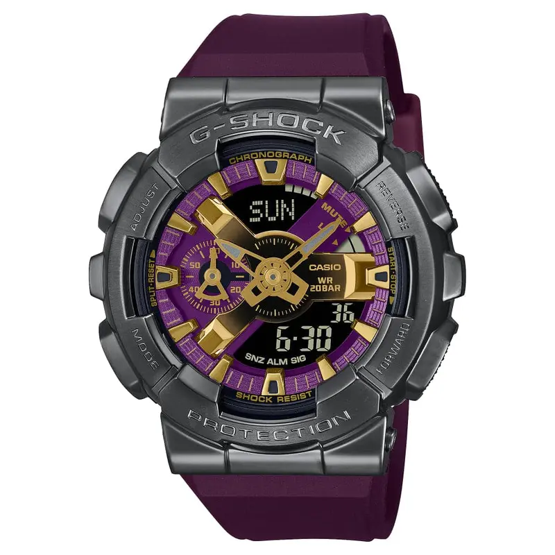 Casio G-Shock Digital-Analogue Purple Resin Strap Men Watch Gm-110Cl-6Adr 1