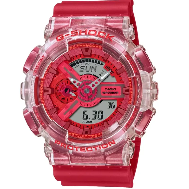 Casio G-Shock Digital-Analogue Red Resin Strap Men Watch Ga-110Gl-4Adr 1