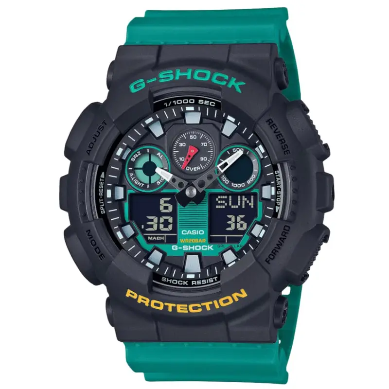 Casio G-Shock Digital-Analogue Resin Strap Men Watch Ga-100Mt-1A3dr 1